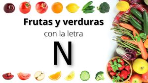 Frutas y verduras con n