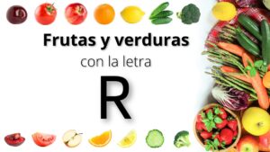 Frutas y verduras con r
